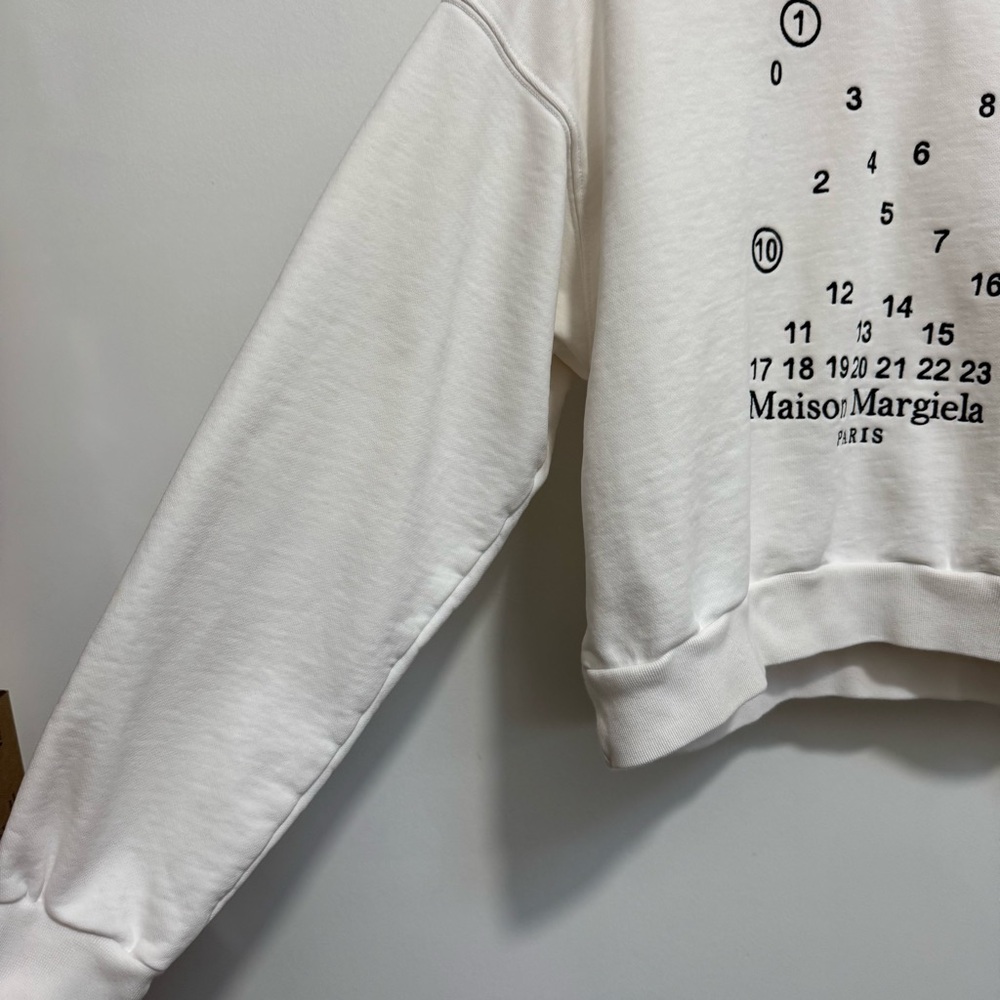 Maison Margiela Paris Numbers Logo Crew Neck Sweatshirt Women XS Embroidered - Picture 8 of 16